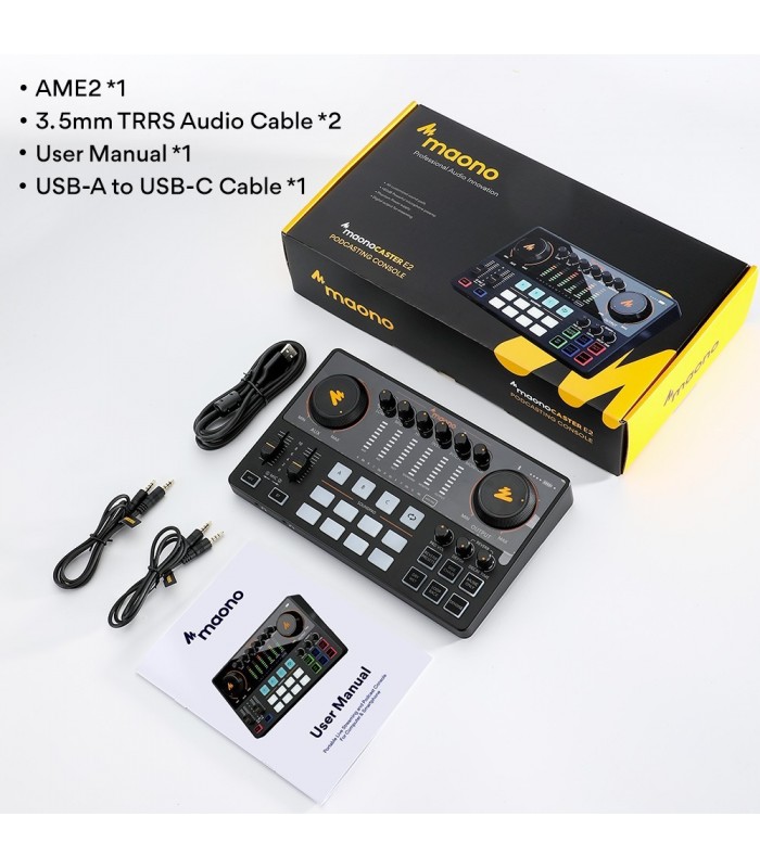 CONSOLE PORTATILE PER STREAMING LIVE E PODCAST PER COMPUTER E SMARTPHONE MAONO AME2