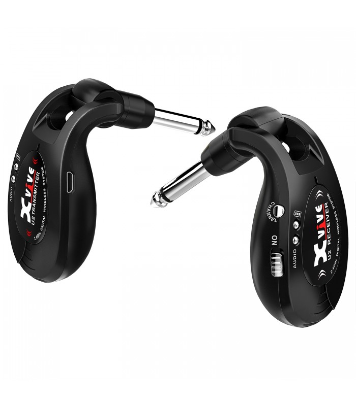 XVIVE U2 BLACK SISTEMA WIRELESS TRASMETTITORE RICEVITORE PER CHITARRA BASSO