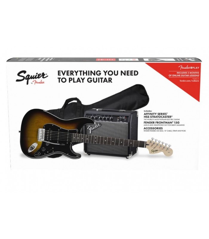 FENDER SQUIER AFFINITY STATOCASTER HSS PACK BROWN SUNBURST