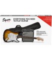 FENDER SQUIER STRATOCASTER SSS PACK 10G BROWN SUNBURST
