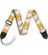 FENDER 0990683000 TRACOLLA 2'' MONOGRAMMA WHITE/BROWN/YELLOW