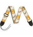 FENDER 0990683000 TRACOLLA 2'' MONOGRAMMA WHITE/BROWN/YELLOW