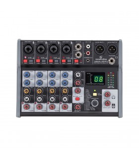 SOUNDSATION MIOMIX 404FX MIXER AUDIO 8 CANALI CON MULTIEFFETTO  VOCE