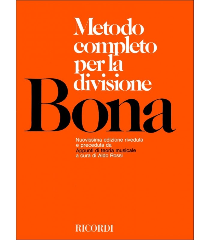 BONA METODO COMPLETO PER LA DIVISIONE ED. RICORDI