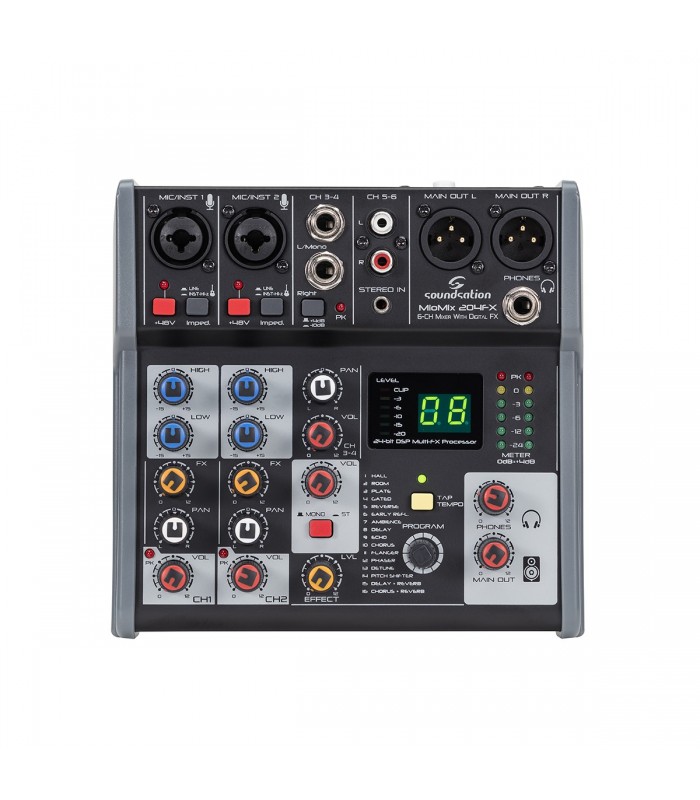 SOUNDSATION MIOMIX 204FX MIXER AUDIO PASSIVO 6 CANALI CON EFFETTI VOCE