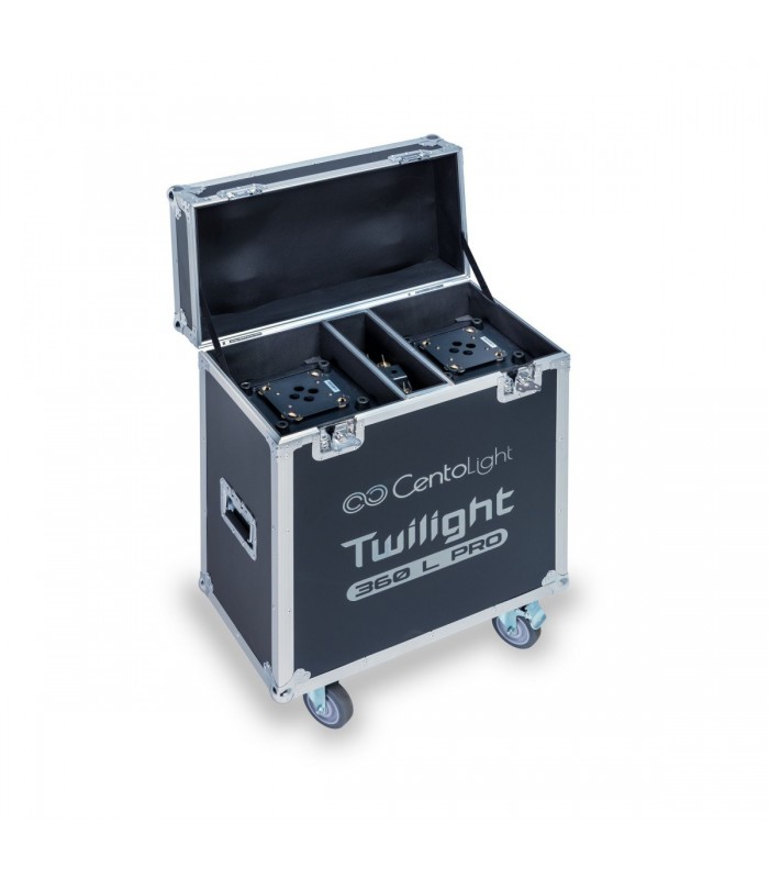FLIGHT CASE PER 2 TESTE MOBILI CENTOLIGHT TWILIGHT 360 L PRO