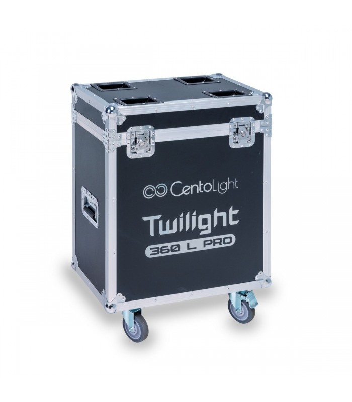FLIGHT CASE PER 2 TESTE MOBILI CENTOLIGHT TWILIGHT 360 L PRO