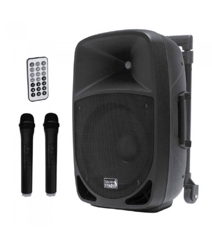 ITALIAN STAGE IS FR15AWV2 CASSA PORTATILE A BATTERIA 15'' 200W 2X MIC USB MP3 BT