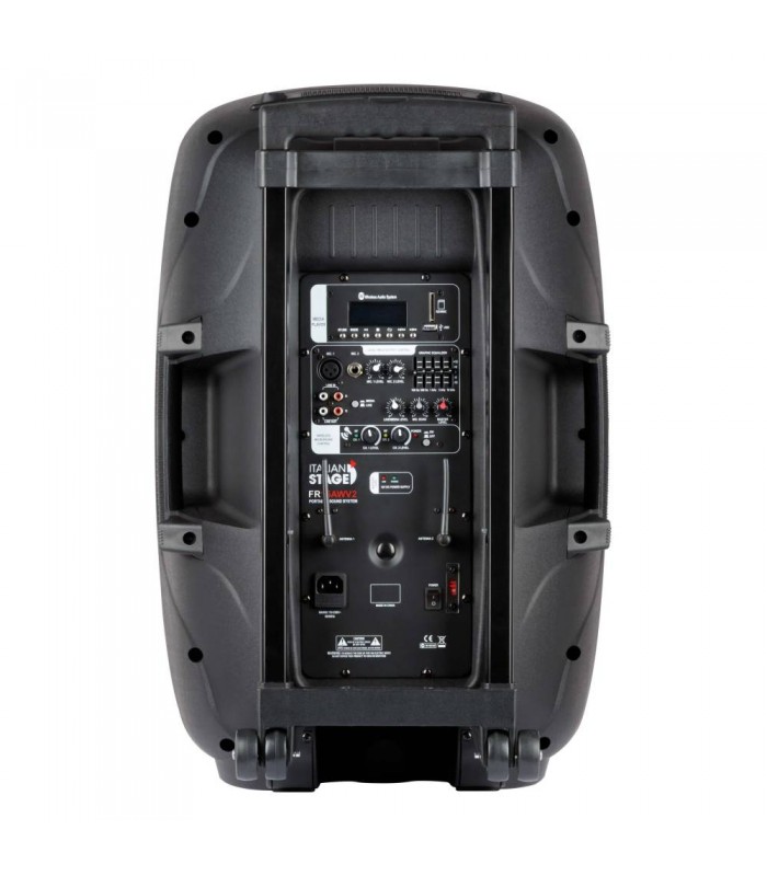 ITALIAN STAGE IS FR15AWV2 CASSA PORTATILE A BATTERIA 15'' 200W 2X MIC USB MP3 BT