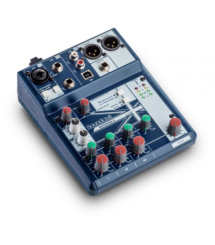 SOUNDCRAFT NOTEPAD 5 MIXER AUDIO 5 CANALI USB