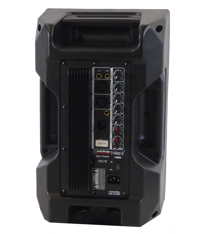 AUDIODESIGN T MAX 8 CASSA ATTIVA BI AMPLIFICATA 8'' 600W