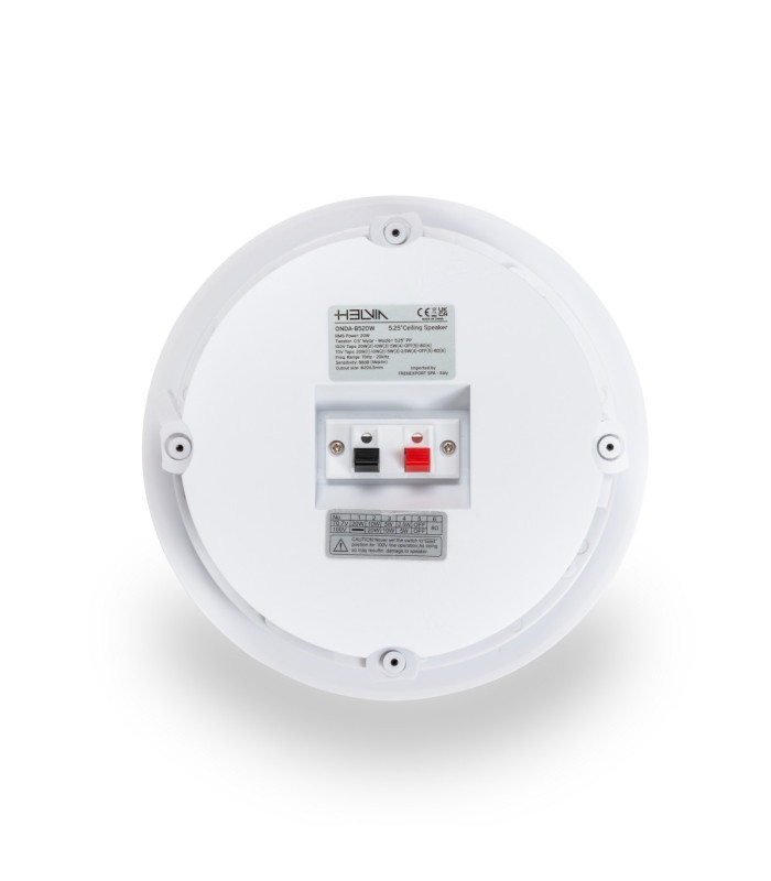 DIFF COASSIALE A INCASSO 5.25" HELVIA ONDA-B520W CON DOME BIANCO