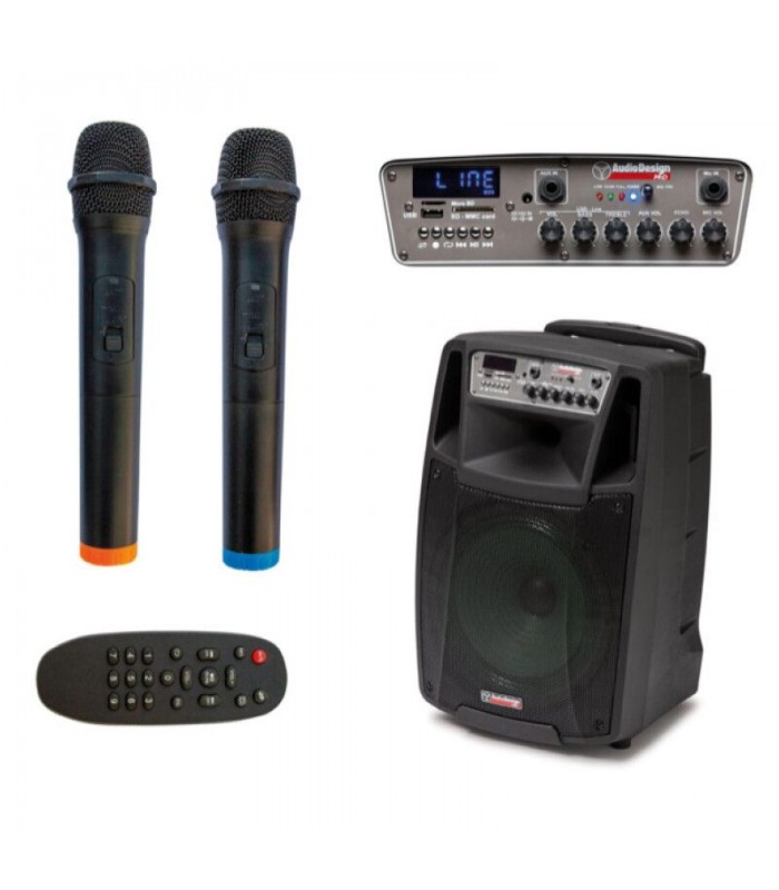 AUDIODESIGN M2 12 W/L CASSA PORTATILE A BATTERIA 12'' 450W USB MP3 BT