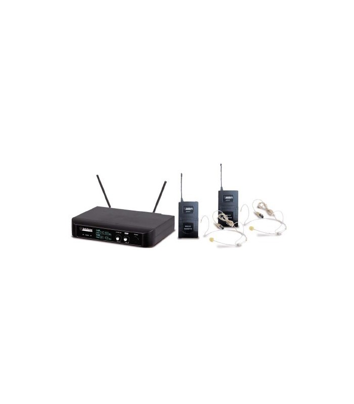 AUDIODESIGN PRO PMU 22 DOPPIO RADIOMICROFONO ARCHETTO WIRELESS UHF