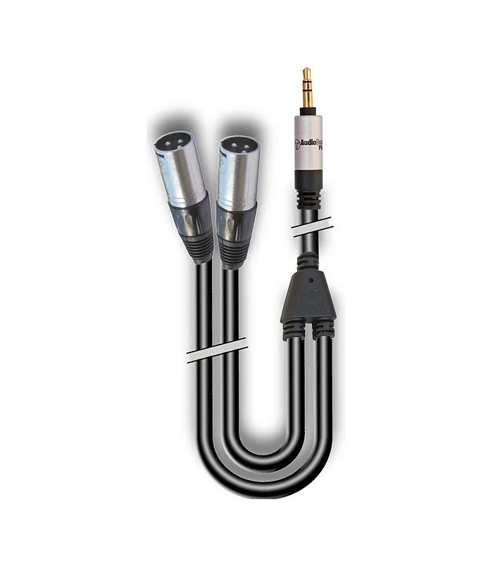 AUDIODESIGN VX201 6S CAVO AUDIO 2x XLR MASCHIO / JACK 3,5mm ST. 6mt