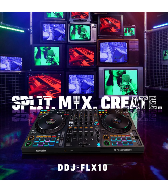PIONEER DJ DDJ FLX10 CONTROLLER DJ 4 CANALI CON REKORDBOX E SERATO DJ PRO