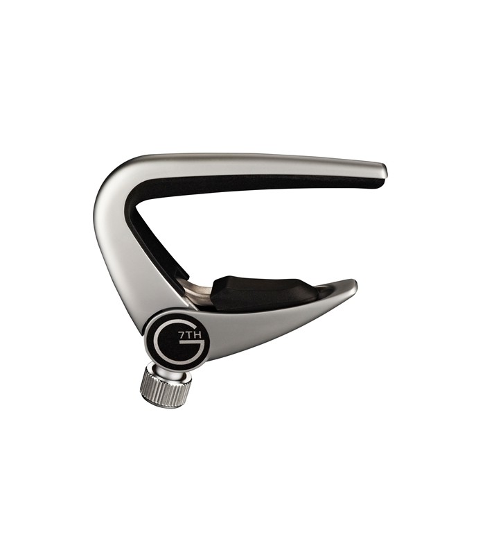 G7TH NEWPORT 6 STRING SILVER CAPO CAPOTASTO PER CHITARRA ACUSTICA CROMATO