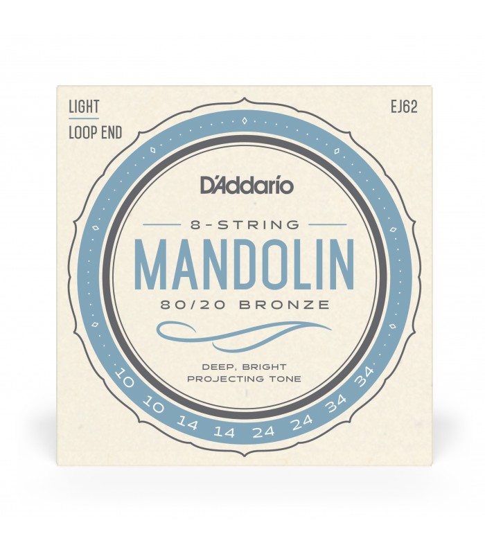D'ADDARIO EJ62 CORDE PER MANDOLINO 10-34 80/20 BRONZE LIGHT