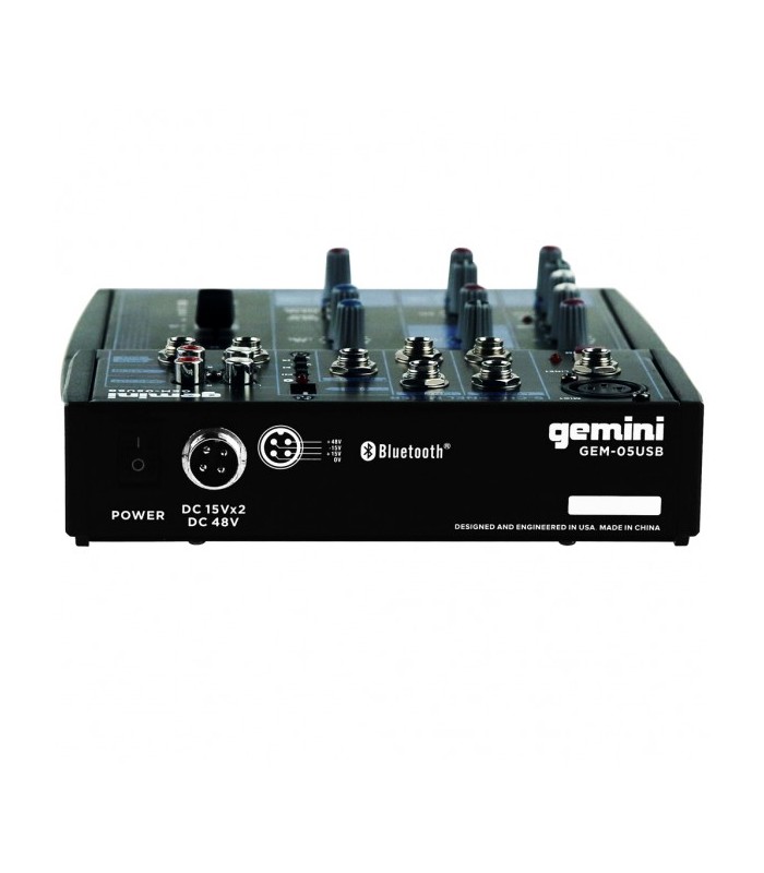 GEMINI GEM 05 USB MIXER AUDIO 5 CANALI USB BT