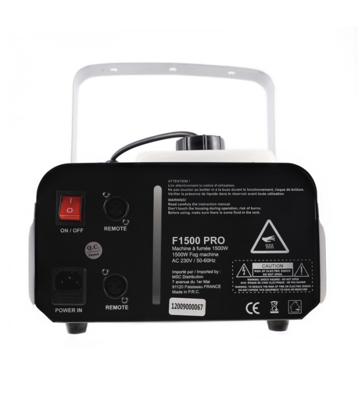 BOOMTONE DJ F1500 PRO MACCHINA DEL FUMO 1500W CON TELECOMANDO E COMANDO A FILO