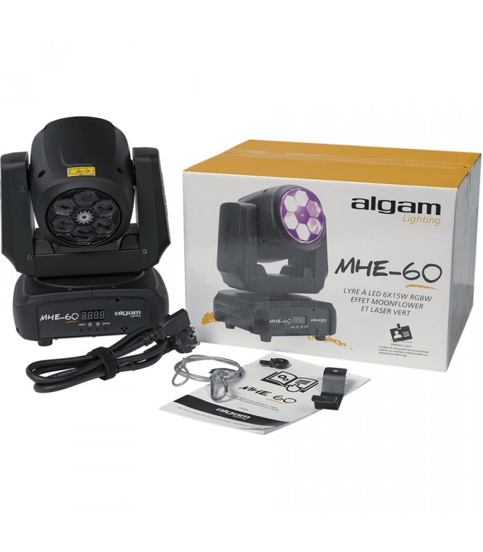 Algam Lighting MHE60 WASH Testa Mobile 60W + Laser