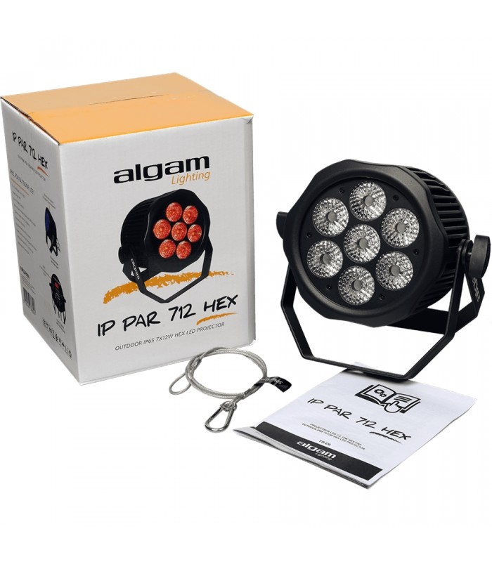 Algam Lighting IP-PAR-712-HEX Proiettore Par LED per Esterni DMX