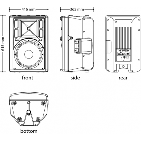 DIFFUSORE LIVE12A  400WATT 12'' - DAD