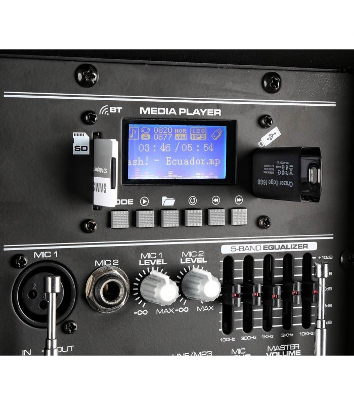Vonyx SPJ-PA912 Mobile Amp ABS 12 2 UHF