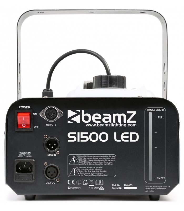 beamZ S1500LED Smokemachine 9x3W RGB DMX
