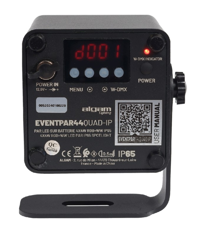 Algam Lighting EVENTPAR 44-QUAD-IP Par LED 4x4W IP65 a Batteria
