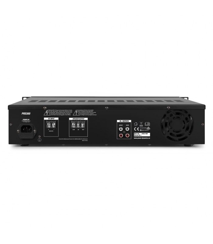 Power Dynamics PRS360 100V Slave Amplifier 360W