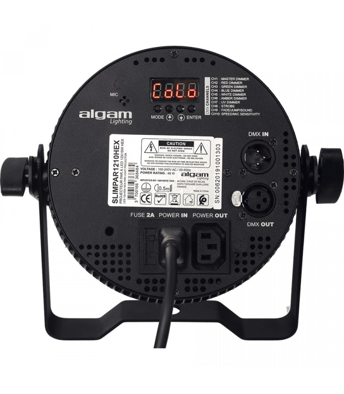 Algam Lighting SLIMPAR-1210-HEX Proiettore Par LED 12 x 10W RGBWAU