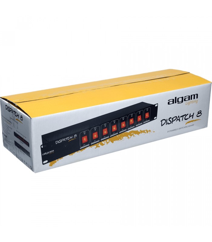 Algam Lighting DISPATCH-8 Multipresa 8 Posti da Rack Interruttori Individuali