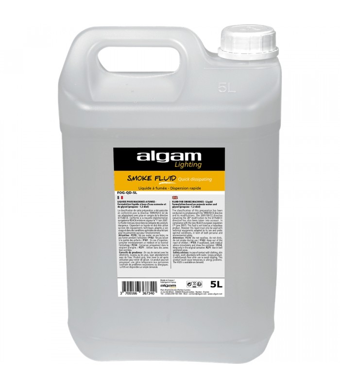 Algam Lighting FOG-QD-5L Liquido Fumo Dispersione Rapida Effetto CO2 5L