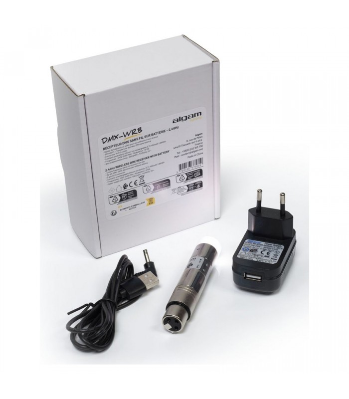 Algam Lighting DMX-WRB Ricevitore DMX Femmina 3 Poli a Batteria