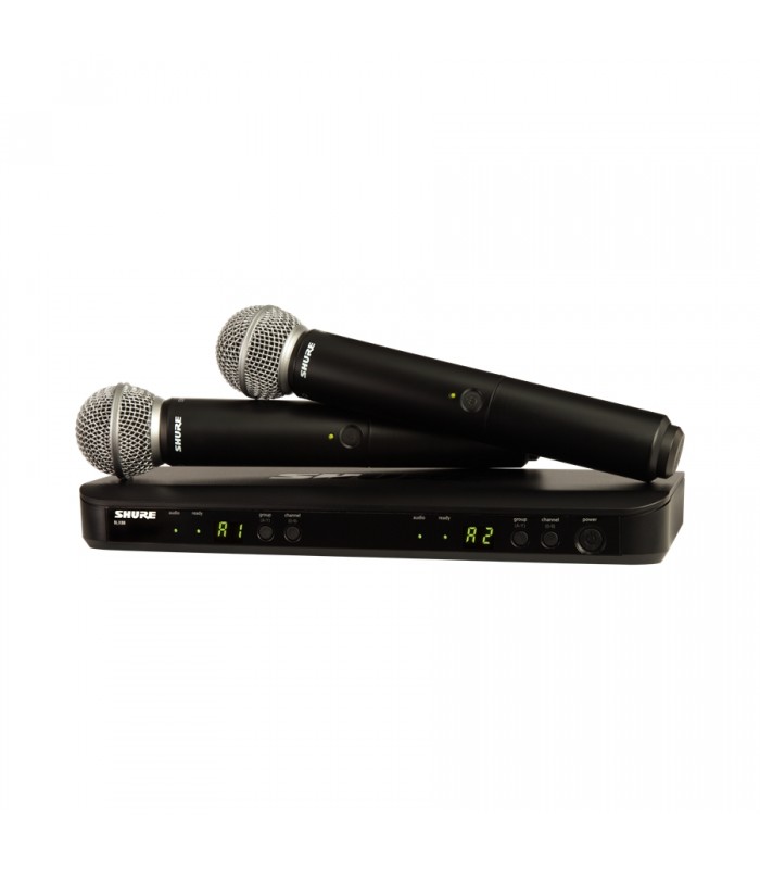 Shure BLX288E-SM58 Ricevitore, 2x trasmettitori a gelato, 2x SM58. (M17)