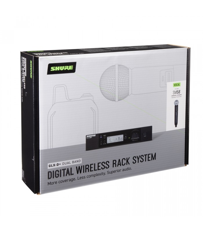 Shure GLXD24R+ con SM58 Sistema Wireless