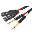 RIDEM RDM C93 CAVO AUDIO 2x XLR F / 2x 6.3mm 3mt