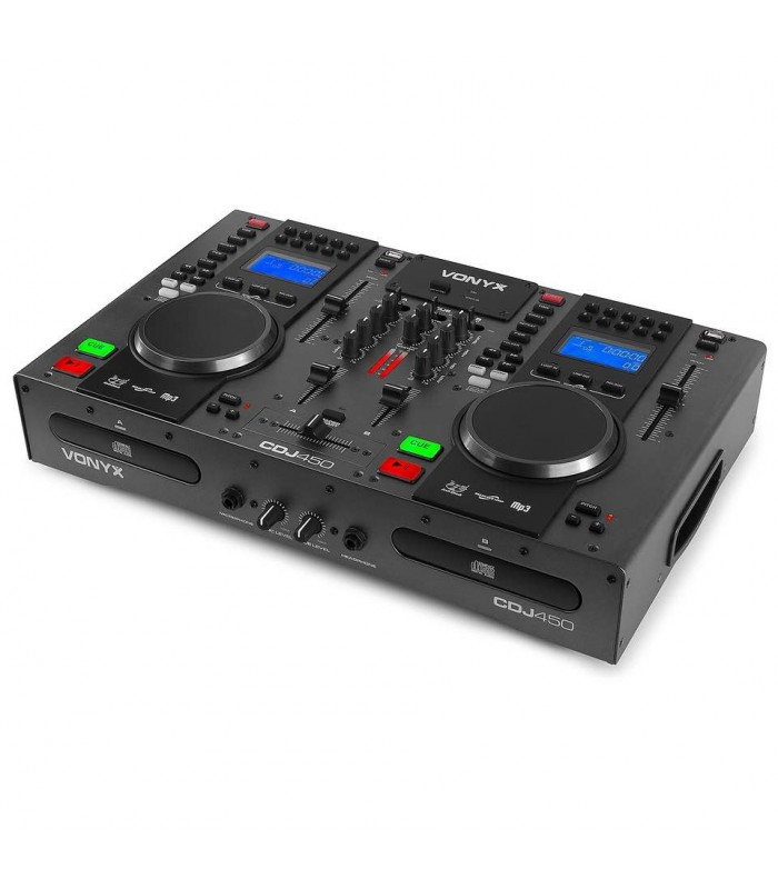 Vonyx CDJ450 Double CD/MP3/USB, BT Statio
